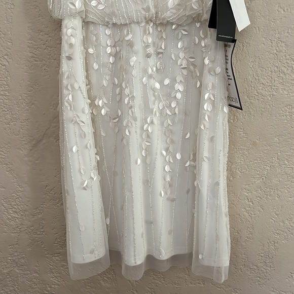 Adrianna Papell Embellished Blouson Dress in Ivory - Picture 9 of 11